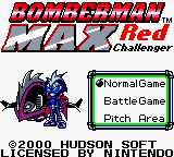 Bomberman Max - Red Challenger Title Screen